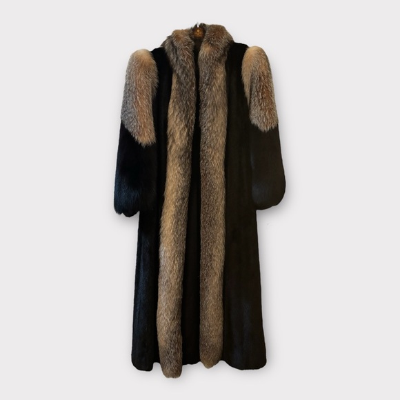 Double D Ranch Jackets & Blazers - 🤎 {FINAL SALE} Vintage Mink & Crystal Fox Fur Longline Coat